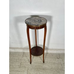 ANTICA ALZATA STILE IMPERO TRESPOLO ESPOSITORE LEGNO MARMO BRONZO EPOCA '800 OLD