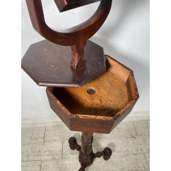 ANTICA PICCOLA STRETTA TOILETTE PSICHE IMPERO SPECCHIO LEGNO NOCE TORNITA VANO