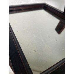 ANTICA PICCOLA STRETTA TOILETTE PSICHE IMPERO SPECCHIO LEGNO NOCE TORNITA VANO