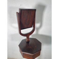 ANTICA PICCOLA STRETTA TOILETTE PSICHE IMPERO SPECCHIO LEGNO NOCE TORNITA VANO