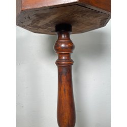 ANTICA PICCOLA STRETTA TOILETTE PSICHE IMPERO SPECCHIO LEGNO NOCE TORNITA VANO