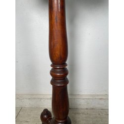 ANTICA PICCOLA STRETTA TOILETTE PSICHE IMPERO SPECCHIO LEGNO NOCE TORNITA VANO