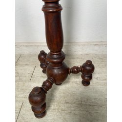 ANTICA PICCOLA STRETTA TOILETTE PSICHE IMPERO SPECCHIO LEGNO NOCE TORNITA VANO