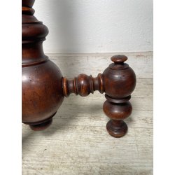 ANTICA PICCOLA STRETTA TOILETTE PSICHE IMPERO SPECCHIO LEGNO NOCE TORNITA VANO