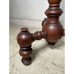 ANTICA PICCOLA STRETTA TOILETTE PSICHE IMPERO SPECCHIO LEGNO NOCE TORNITA VANO