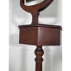 ANTICA PICCOLA STRETTA TOILETTE PSICHE IMPERO SPECCHIO LEGNO NOCE TORNITA VANO