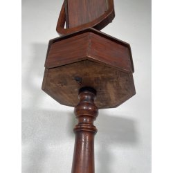 ANTICA PICCOLA STRETTA TOILETTE PSICHE IMPERO SPECCHIO LEGNO NOCE TORNITA VANO