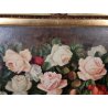 ANTICO QUADRO DIPINTO OLIO TAVOLA L. Salomoni NATURA MORTA Vaso Fiori ROSE frame