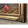 ANTICO QUADRO DIPINTO OLIO TAVOLA L. Salomoni NATURA MORTA Vaso Fiori ROSE frame