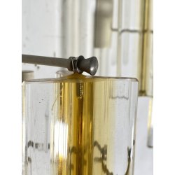 COPPIA APPLIQUE VETRO MURANO DESIGN STILE Venini "Triedri" WALL LAMP SCONCE '70