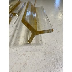 COPPIA APPLIQUE VETRO MURANO DESIGN STILE Venini "Triedri" WALL LAMP SCONCE '70