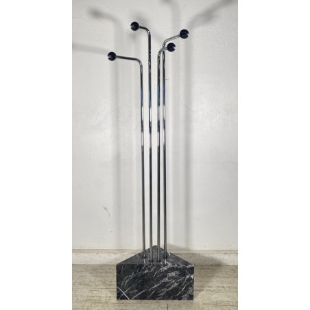 APPENDIABITI DA TERRA DESIGN ANNI 70 MARMO ACCIAIO VINTAGE ATTACCAPANNI MODERN