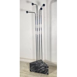 APPENDIABITI DA TERRA DESIGN ANNI 70 MARMO ACCIAIO VINTAGE ATTACCAPANNI MODERN