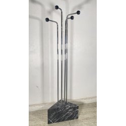 APPENDIABITI DA TERRA DESIGN ANNI 70 MARMO ACCIAIO VINTAGE ATTACCAPANNI MODERN