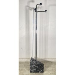 APPENDIABITI DA TERRA DESIGN ANNI 70 MARMO ACCIAIO VINTAGE ATTACCAPANNI MODERN