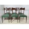 LOTTO 6 SEDIE DESIGN ANNI 70 STILE ICO PARISI LEGNO E SKY VINTAGE CHAIR PRANZO