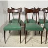 LOTTO 6 SEDIE DESIGN ANNI 70 STILE ICO PARISI LEGNO E SKY VINTAGE CHAIR PRANZO