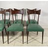 LOTTO 6 SEDIE DESIGN ANNI 70 STILE ICO PARISI LEGNO E SKY VINTAGE CHAIR PRANZO