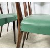LOTTO 6 SEDIE DESIGN ANNI 70 STILE ICO PARISI LEGNO E SKY VINTAGE CHAIR PRANZO