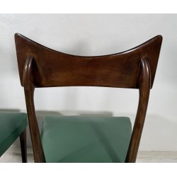 LOTTO 6 SEDIE DESIGN ANNI 70 STILE ICO PARISI LEGNO E SKY VINTAGE CHAIR PRANZO