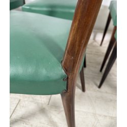 LOTTO 6 SEDIE DESIGN ANNI 70 STILE ICO PARISI LEGNO E SKY VINTAGE CHAIR PRANZO