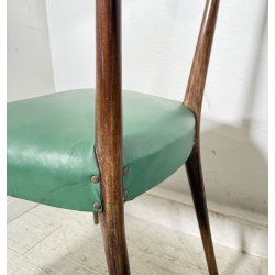 LOTTO 6 SEDIE DESIGN ANNI 70 STILE ICO PARISI LEGNO E SKY VINTAGE CHAIR PRANZO