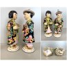COPPIA SCULTURA CERAMICA Alma FIGURE ORIENTE Mod. 85/86 BOY GIRL ANNI '50 DANNI