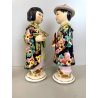 COPPIA SCULTURA CERAMICA Alma FIGURE ORIENTE Mod. 85/86 BOY GIRL ANNI '50 DANNI