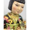 COPPIA SCULTURA CERAMICA Alma FIGURE ORIENTE Mod. 85/86 BOY GIRL ANNI '50 DANNI