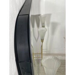 GRANDE SPECCHIRA VINTAGE 3 LUCI OTTONE VETRO OPALINO CALLE SPECCHIO ATT A. LELLI