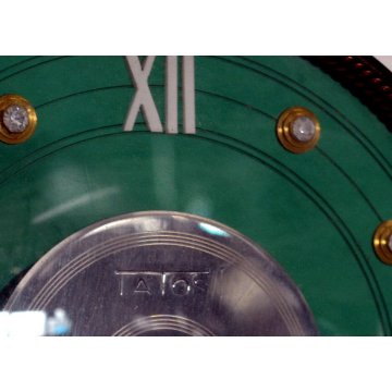INCREDIBILE OROLOGIO IATOS FUTURISTA DESIGN AEREO VETRO MURANO FONTANARTE TAVOLO