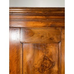 ANTICA ANGOLIERA epoca '800 LEGNO NOCE ANTA 4 RIPIANI MOBILE AD ANGOLO STIPO OLD