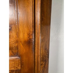 ANTICA ANGOLIERA epoca '800 LEGNO NOCE ANTA 4 RIPIANI MOBILE AD ANGOLO STIPO OLD