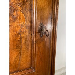 ANTICA ANGOLIERA epoca '800 LEGNO NOCE ANTA 4 RIPIANI MOBILE AD ANGOLO STIPO OLD