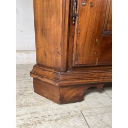 ANTICA ANGOLIERA epoca '800 LEGNO NOCE ANTA 4 RIPIANI MOBILE AD ANGOLO STIPO OLD