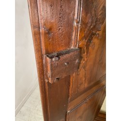 ANTICA ANGOLIERA epoca '800 LEGNO NOCE ANTA 4 RIPIANI MOBILE AD ANGOLO STIPO OLD