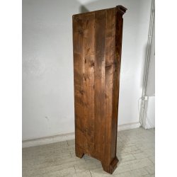 ANTICA ANGOLIERA epoca '800 LEGNO NOCE ANTA 4 RIPIANI MOBILE AD ANGOLO STIPO OLD