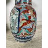 ANTICA COPPIA VASI GIAPPONESI EPOCA 1930 PORCELLANA ARITA IMARI DECORO FIORI