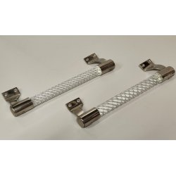 Coppia MANIGLIA Vetro Murano Torciglioni DESIGN Barovier 1950 Maniglie PORTA