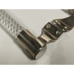 Coppia MANIGLIA Vetro Murano Torciglioni DESIGN Barovier 1950 Maniglie PORTA