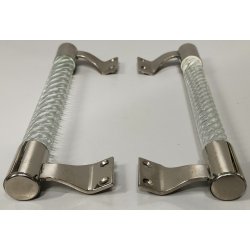 Coppia MANIGLIA Vetro Murano Torciglioni DESIGN Barovier 1950 Maniglie PORTA