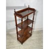 ANTICA ETAGERE LEGNO NOCE EPOCA 1800 LIBRERIA CONSOLLE MOBILE SCAFFALE 4 RIPIANI