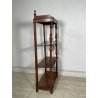 ANTICA ETAGERE LEGNO NOCE EPOCA 1800 LIBRERIA CONSOLLE MOBILE SCAFFALE 4 RIPIANI