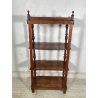 ANTICA ETAGERE LEGNO NOCE EPOCA 1800 LIBRERIA CONSOLLE MOBILE SCAFFALE 4 RIPIANI