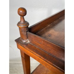 ANTICA ETAGERE LEGNO NOCE EPOCA 1800 LIBRERIA CONSOLLE MOBILE SCAFFALE 4 RIPIANI