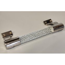 MANIGLIA CROMATA Vetro Murano Torciglioni DESIGN Barovier 1950 Maniglie PORTA