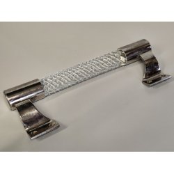 MANIGLIA CROMATA Vetro Murano Torciglioni DESIGN Barovier 1950 Maniglie PORTA