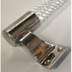 MANIGLIA CROMATA Vetro Murano Torciglioni DESIGN Barovier 1950 Maniglie PORTA