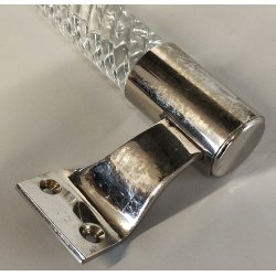 MANIGLIA CROMATA Vetro Murano Torciglioni DESIGN Barovier 1950 Maniglie PORTA