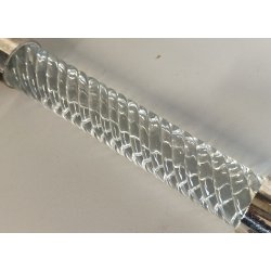 MANIGLIA CROMATA Vetro Murano Torciglioni DESIGN Barovier 1950 Maniglie PORTA